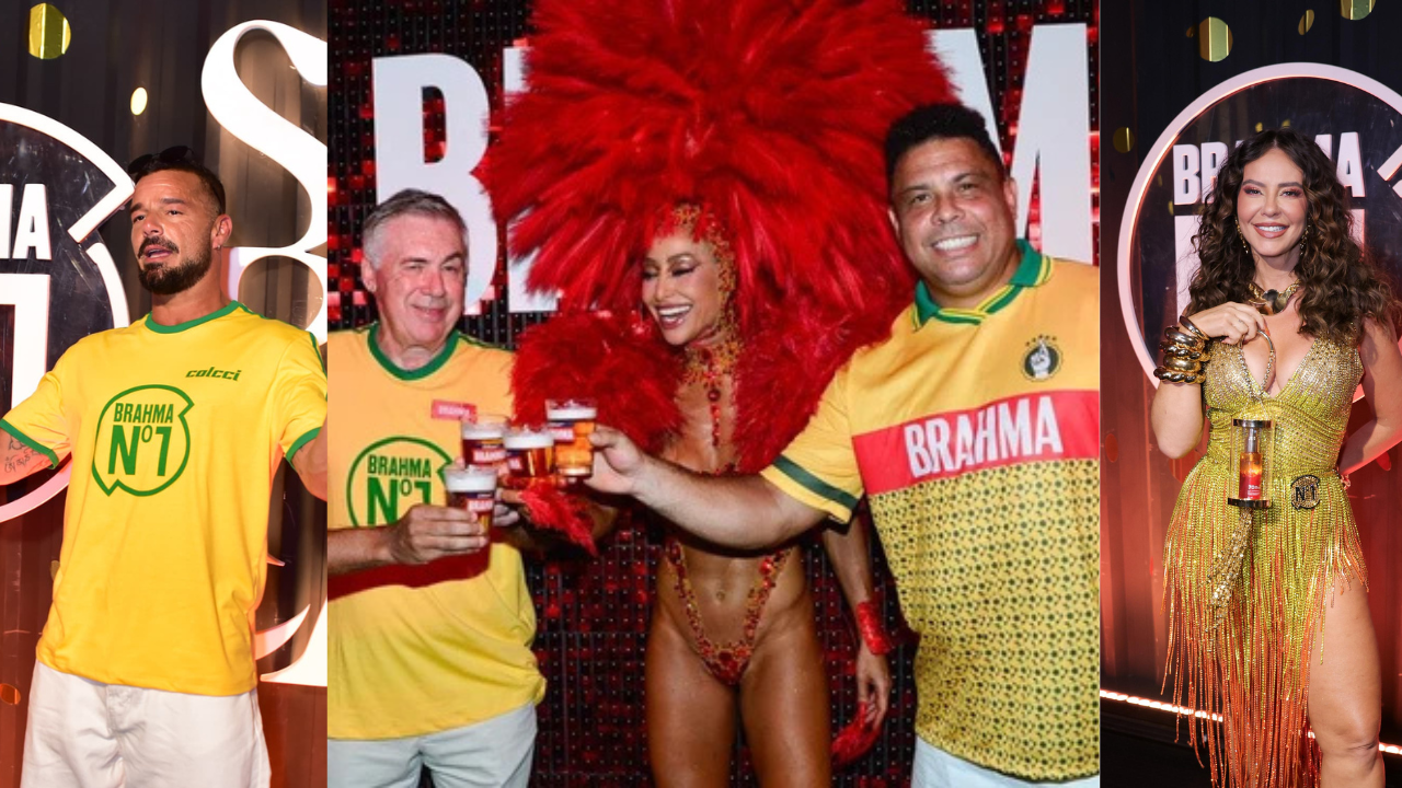 Camarote N1, transforma Sapucaí em verdadeira torcida organizada rumo ao hexa com Ronaldo Fenômeno, Ricky Martin,  Paula Oliveira e Sabrina Sato e mais celebridades; confira 